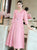 Floral Embroidery V Neck Taffeta Hanfu Causal Dress Traiditonal Chinese Costume