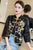 Dragon Embroidery Taffeta Chinese Style Jacket with Strap Buttons