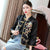 Taft-Jacke im chinesischen Stil mit Drachenstickerei und Riemenknöpfen