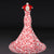 Mandarin Collar Cap Sleeve Chinese Style Mermaid Prom Dress with Cathedral Train