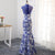 Neckholder Top Blau-weißes Porzellanmuster Abendkleid im chinesischen Stil