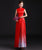 Sleeveless Satin Ao Dai Chinese Evening Dress with Tassel