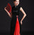 Sleeveless Satin Ao Dai Chinese Evening Dress with Tassel