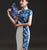 Wave Joint Cheongsam Top Long Mermaid Chinese Evening Dress