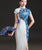 Wave Joint Cheongsam Top Langes Meerjungfrau Chinesisches Abendkleid