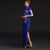 Peacock Embroidery Traditional Cheongsam Qipao Chinese Evening Dress
