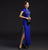 Peacock Embroidery Traditional Cheongsam Qipao Chinese Evening Dress