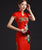 Peacock Embroidery Traditional Cheongsam Qipao Chinese Evening Dress