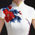 Phoenix & Floral Embroidery Traditional Cheongsam Chinese Evening Dress
