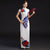 Robe de soirée chinoise traditionnelle cheongsam à broderies florales et phénix