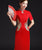 Floral Embroidery Traditional Cheongsam Chinese Evening Dress