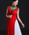 Vestido de noche chino con bordado floral A-line Ao Dai
