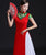 Vestido de noche chino con bordado floral A-line Ao Dai