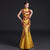 Phoenix Tail Embroidery & Sequins Mermaid Chinese Evening Dress
