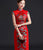 Robe de soirée chinoise traditionnelle en brocart à motif de bon augure