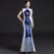 Auspicious Pattern Cheongsam Top Brocade Mermaid Chinese Evening Dress