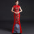 Günstiges Muster Cheongsam Top Brokat Meerjungfrau Chinesisches Abendkleid