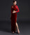 Lace Sleeves Velvet Traditional Cheongsam Chinese Evening Dress