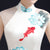 Goldfisch & Lotus Stickerei Cheongsam Top Meerjungfrau Abendkleid