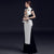 Floral Embroidery Cheongsam Top Ao Dai Chinese Evening Dress