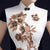 Floral Embroidery Cheongsam Top Ao Dai Chinese Evening Dress