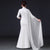 3/4 Sleeve Mermaid Cheongsam Chinese Prom Dress with Chiffon Cloak