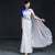 Half Sleeve Floral Embroidery Mermaid Chinese Prom Dress with Cloak