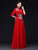 Floral Embroidery Half Sleeve Cheongsam Top Chinese Prom Dress
