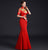 Phoenix Appliques & Floral Lace Mermaid Cheongsam Chinese Prom Dress
