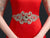 Robe de bal chinoise sirène à coutures en dentelle florale avec pompon