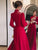 Phoenix & Floral Embroidery Long Sleeve Cheongsam Top Chinese Prom Dress