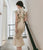 Cap Sleeve Floral Embroidery Cheongsam Top Mermaid Chinese Prom Dress