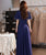 Trumpet Sleeve Cheongsam Top Chinese Prom Dress with Sequins Edge