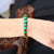 Pulsera de hilo de cera hecha a mano con piedras turquesas