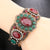 Green & Red Gems Boho Style Bracelet