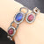 Blue & Red Gems Retro Bracelet