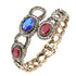 Blaues und rotes Edelstein-Retro-Armband