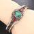 Green & Red Gems Gothic Bracelet