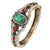 Green & Red Gems Gothic Bracelet