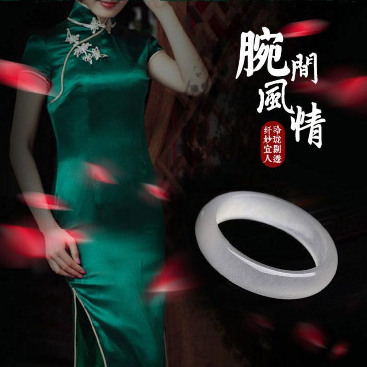 Lux Genuine Sinkiang Mutton Fat Jade Bangle Bracelet