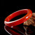 Bracelet jonc Lux en agate rouge véritable