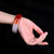 Lux Genuine Red & White Agate Bangle Bracelet