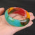 Tang Tri-color Women's Jade Bangle Bracelet