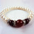 Genuine Fresh Water Pearls & Red Agate Beads Bracelet