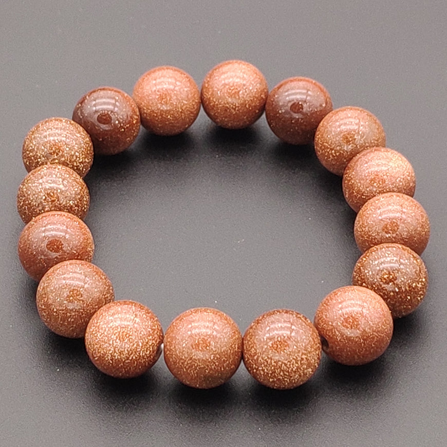 Genuine Corundum Beads Stretch Bracelet