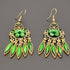 Cheongsam Matched Chinese Style Green Flower Earrings