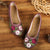 Zapatos bordados florales chinos tradicionales Zapatos de lino
