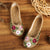 Scarpe tradizionali cinesi con ricamo floreale Scarpe in lino