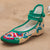 Traditional Chinese Floral Embroidery Wedge Heel Shoes