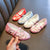 Zapatos bordados florales chinos tradicionales para niñas Zapatos de baile